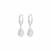 Boucles d'oreilles Swarovski Attract Square en cristaux Swarovski et métal rhodié