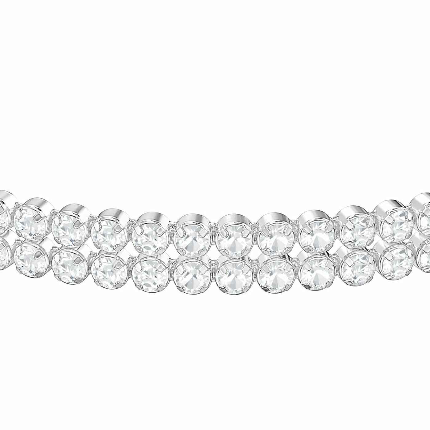 Bracelet Swarovski Subtle Double en cristaux Swarovski et métal rhodié, taille M