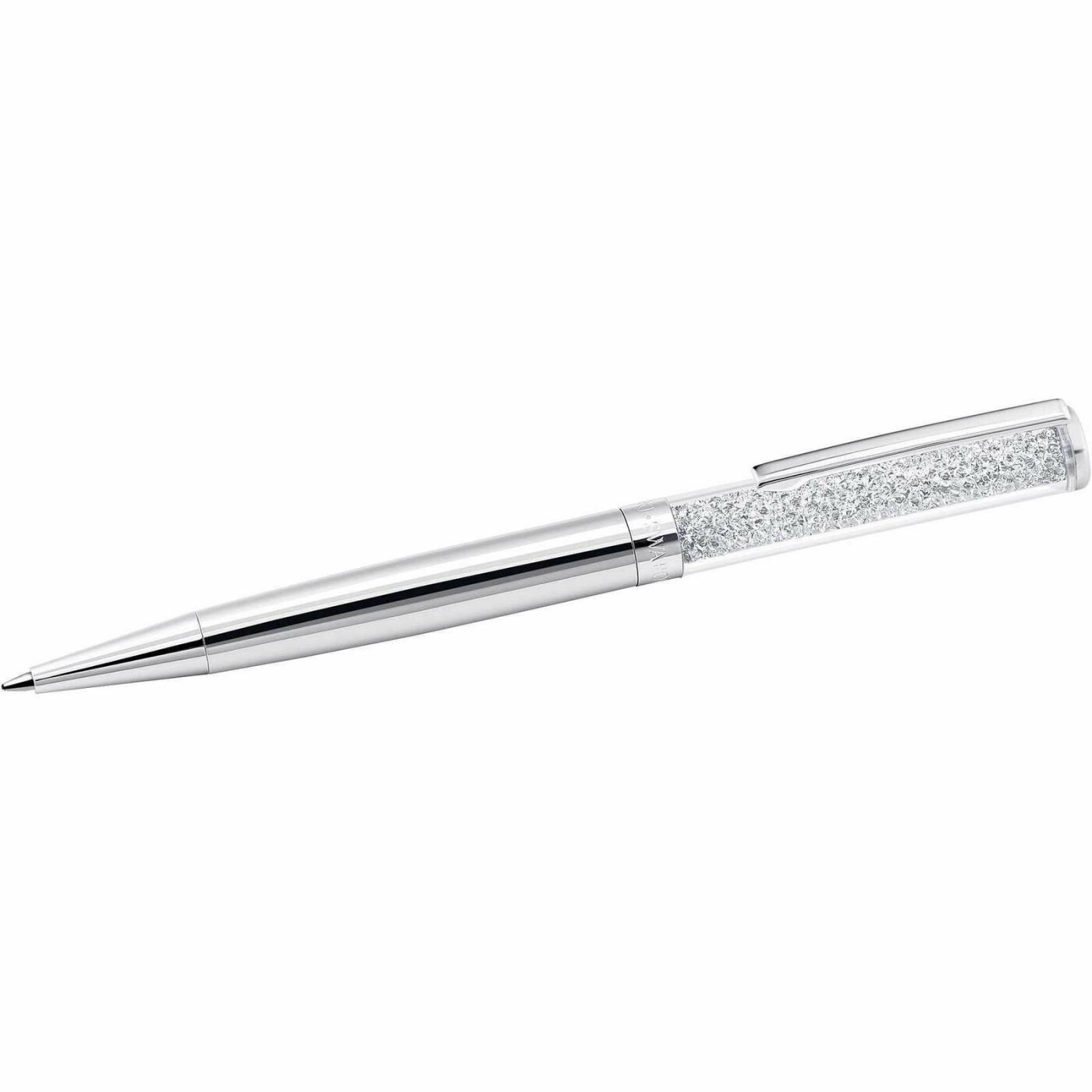 Stylo bille Swarovski Crystalline argenté et cristaux Swarovski