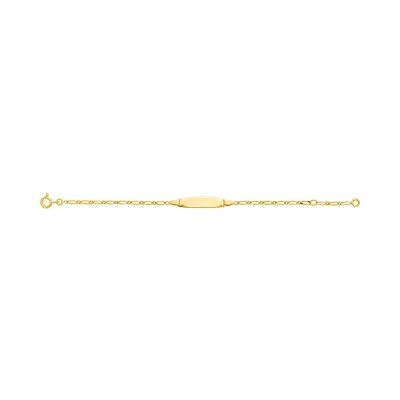 Gourmette Bébé en or jaune, taille 14cm