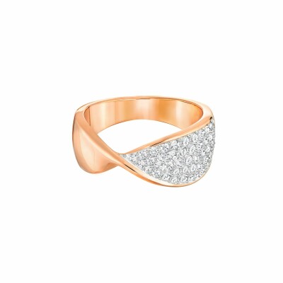 Bague Swarovski Freedom en cristaux Swarovski et métal doré rose, taille 52