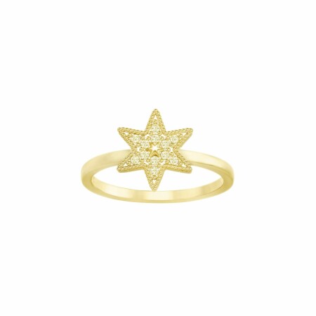 Bague Swarovski Field Star en cristaux Swarovski et métal doré, taille 55