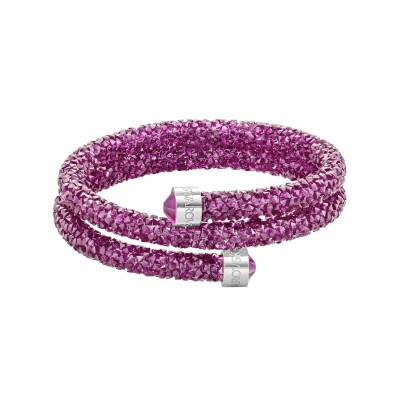 Bracelet jonc Swarovski Crystaldust Double en cristaux Swarovski et métal, taille M