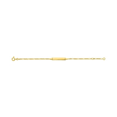 Gourmette Bébé en or jaune, taille 14cm