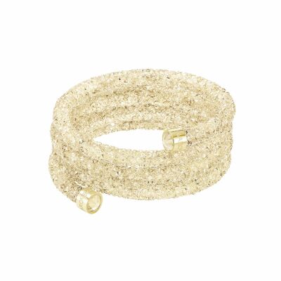 Bracelet jonc Swarovski Crystaldust Wide en cristaux Swarovski et métal doré, taille S