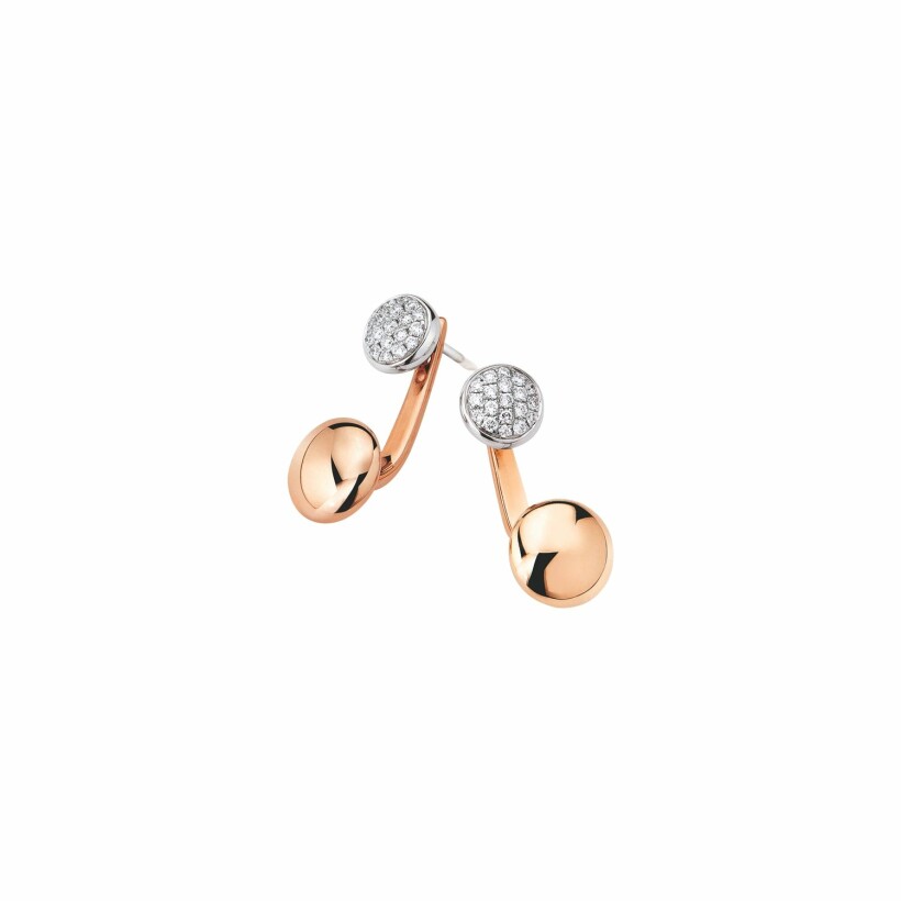 Boucles d'oreilles B&F Sélection Otello en or rose et diamants