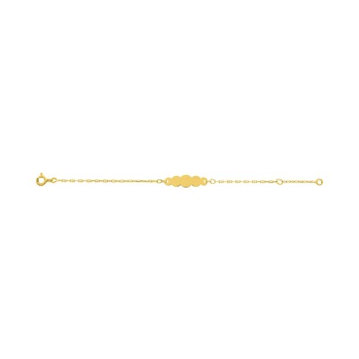 Gourmette Bébé en or jaune, taille 14cm