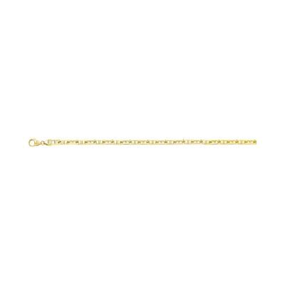Chaîne forçat barette en or jaune, 50cm