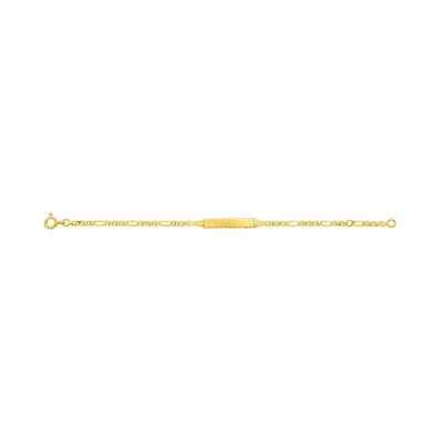 Gourmette Bébé maille alternée en or jaune