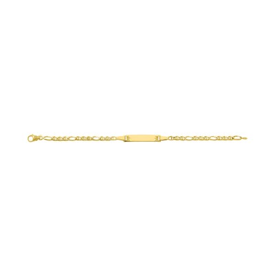 Gourmette Bébé maille alternée en or jaune