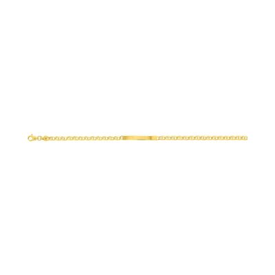 Goourmette maille marine plate en or jaune