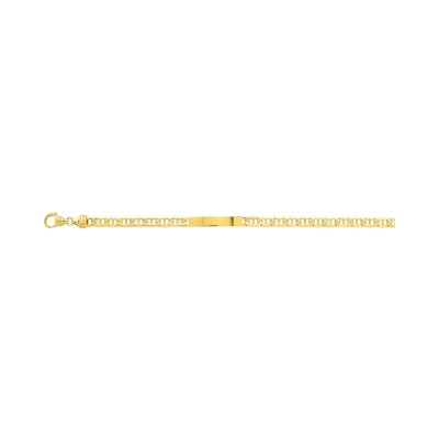 Goourmette maille marine plate en or jaune