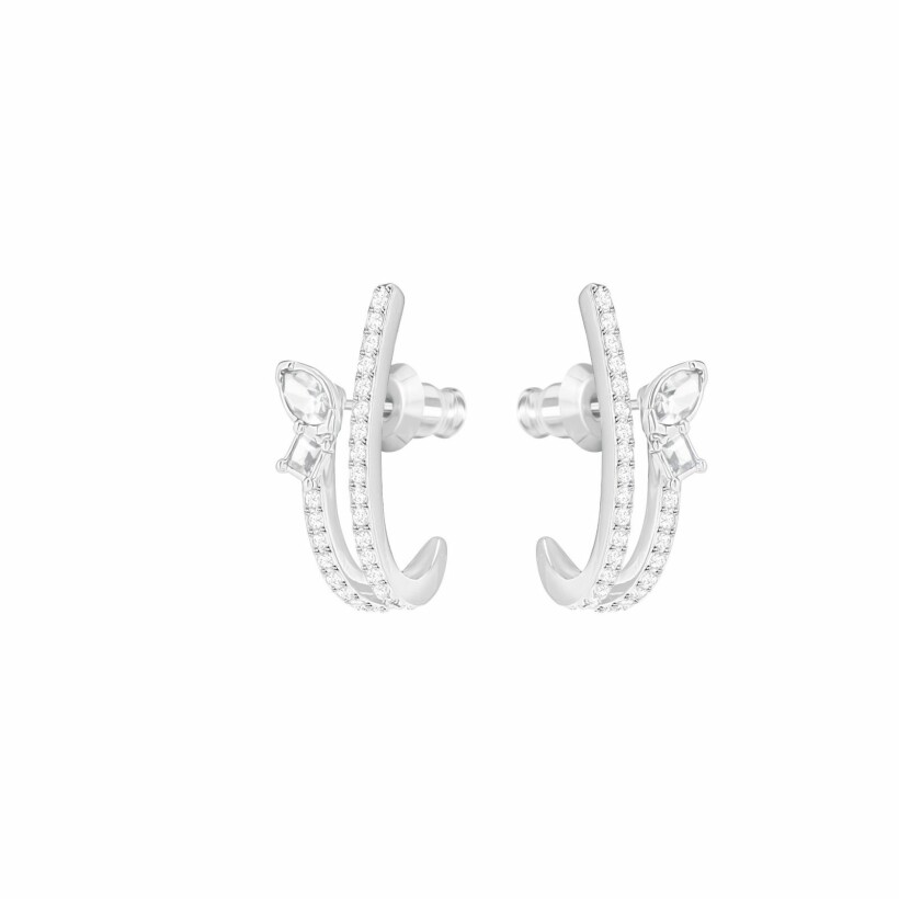 Boucles d'oreilles Swarovski Henrietta en cristaux Swarovski et métal rhodié