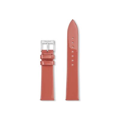 Bracelet montre Rochet Naily en cuir verni piuma vieux rose - 18mm