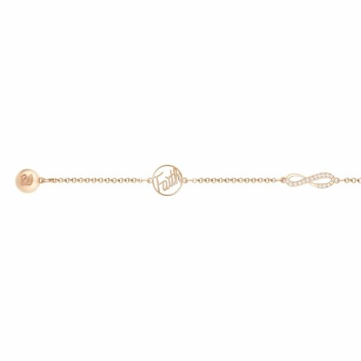 Chaîne Swarovski Remix Collection Infinity Symbol en cristaux Swarovski et métal doré rose, taille M