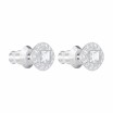 Boucles d'oreilles Swarovski Angelic Square en cristaux Swarovski et métal rhodié