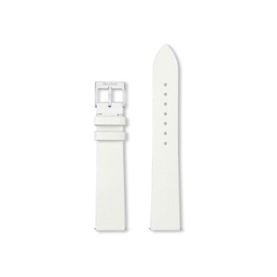 Bracelet montre Rochet Roma en cuir saffiano ego satiné blanc - 16mm