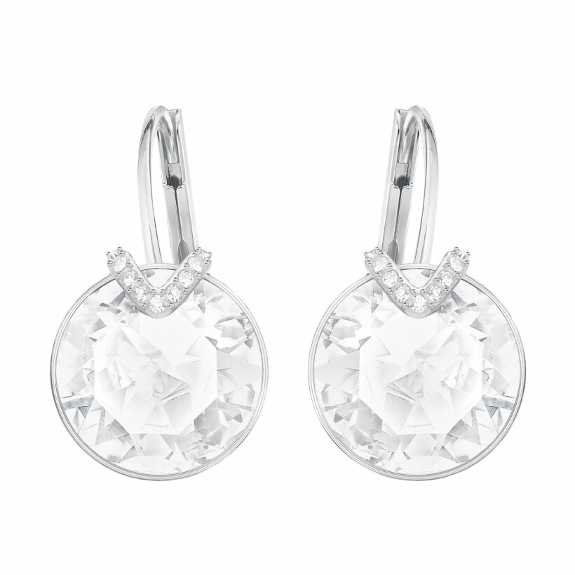 Boucles d'oreilles Swarovski Bella V en cristaux Swarovski et métal rhodié