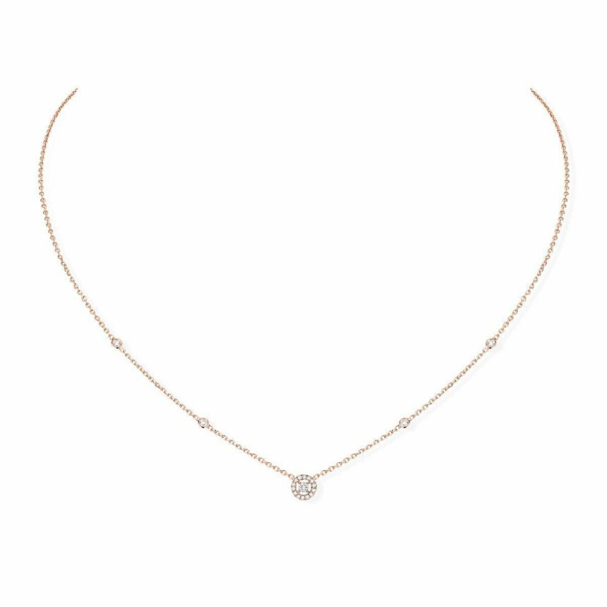 Messika Joy XS necklace, rose gold, diamonds