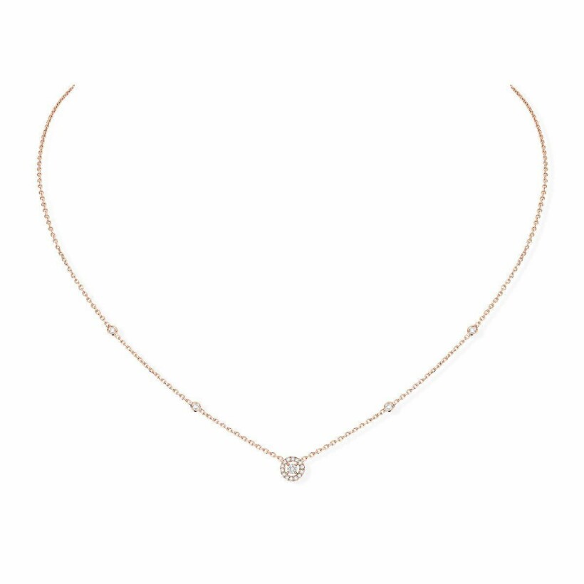Messika Joy XS necklace, rose gold, diamonds