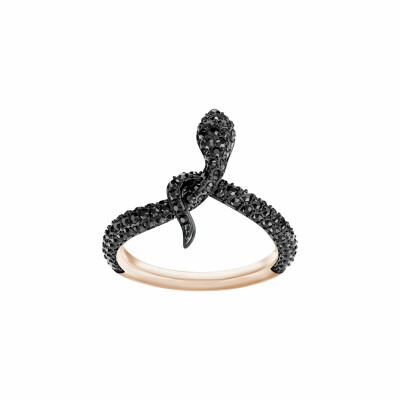 Bague Swarovski Leslie en cristaux Swarovski et métal doré rose, taille 55