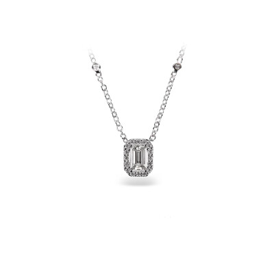 Pendentif Lombard Joaillier en or blanc et diamants