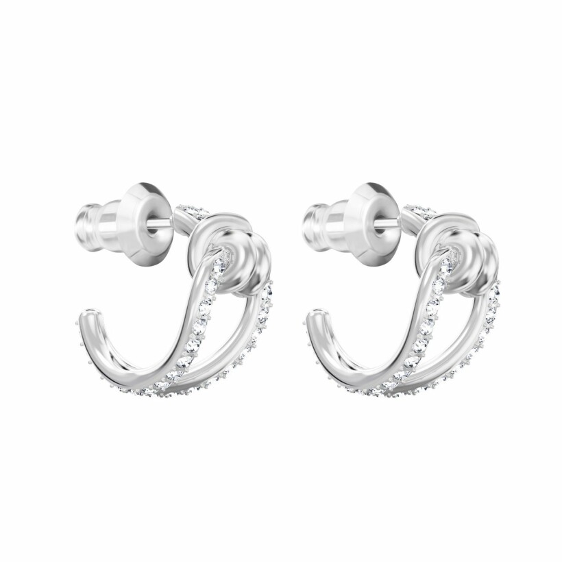 Boucles d'oreilles créoles Swarovski Lifelong en cristaux Swarovski et métal rhodié