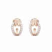 Boucles d'oreilles créoles Swarovski Lifelong en cristaux Swarovski et métal doré rose