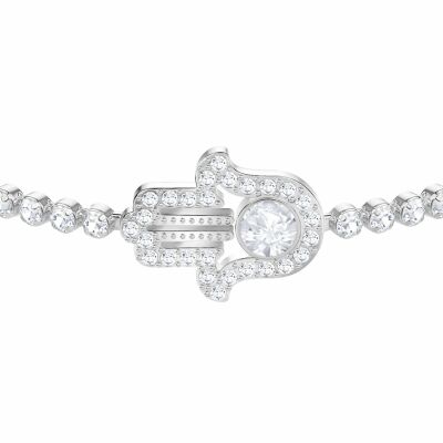 Bracelet Swarovski Subtle Hamsa Hand en cristaux Swarovski et métal rhodié, taille M