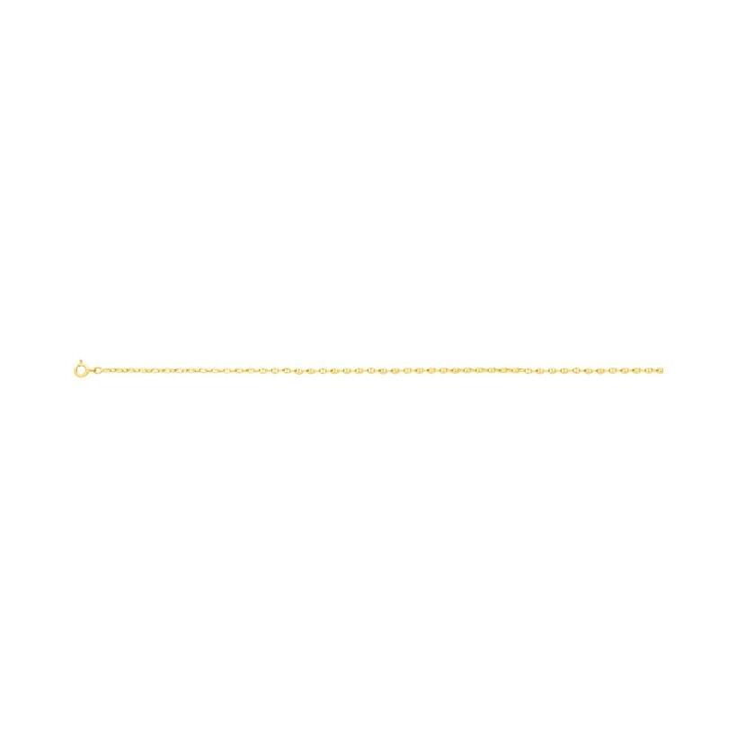 Chaîne marine en or jaune, 18cm