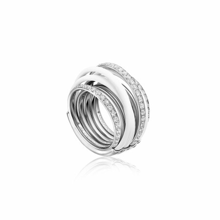 Bague de GRISOGONO Allegra en or blanc, diamants et ceramique