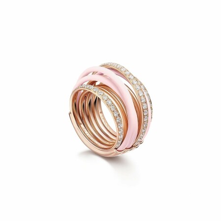 Bague de GRISOGONO Allegra en or rose, diamants et ceramique