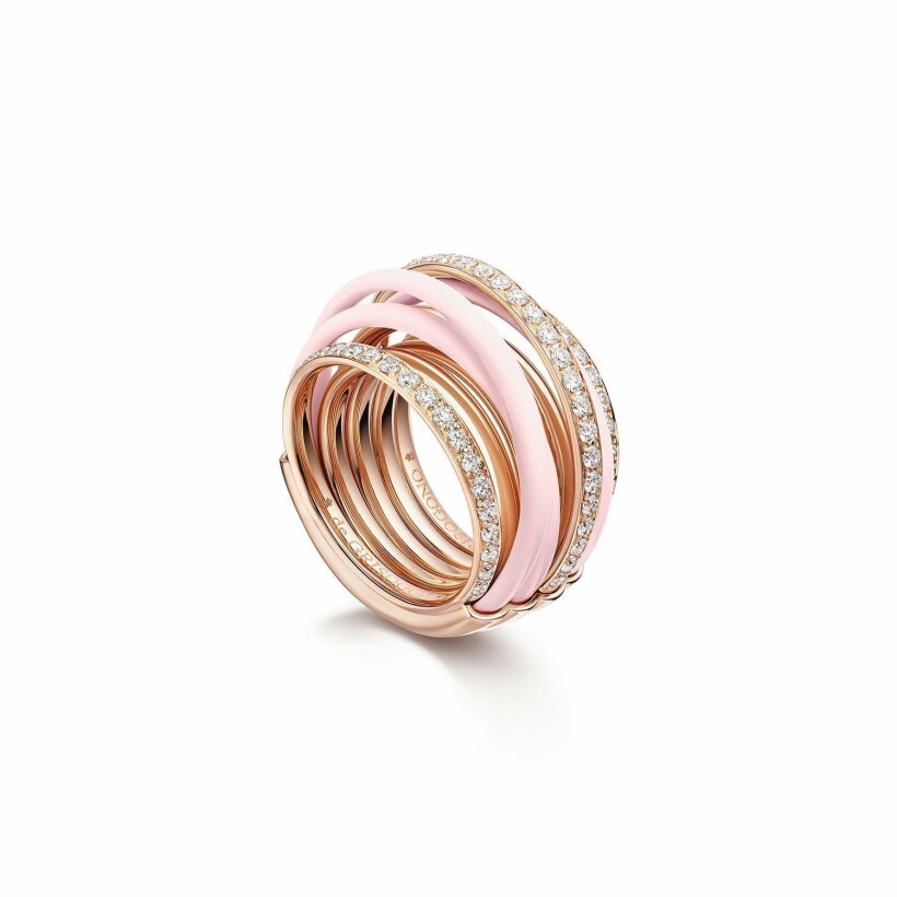GRISOGONO Allegra ring, rose gold, diamonds, ceramic