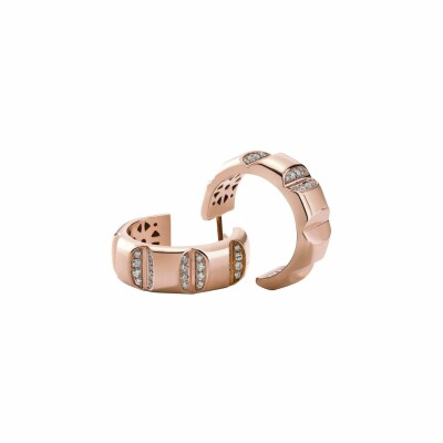 Boucles d'oreilles Ph. Tisseront en or rose, diamants taille brillant