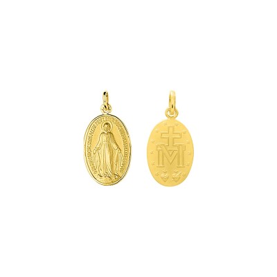 Médaille Vierge miraculeuse en or jaune