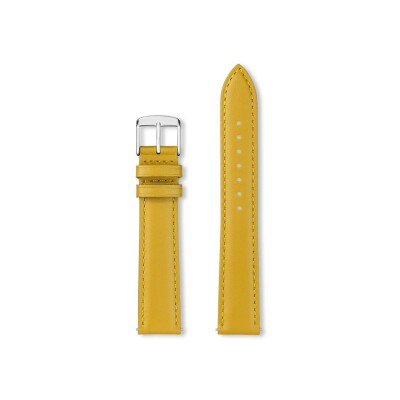 Bracelet montre Rochet Miami en cuir satiné jaune - 18mm