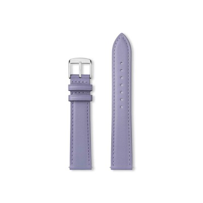 Bracelet montre Rochet Miami en cuir satiné lavande - 16mm