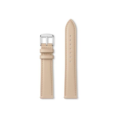 Bracelet montre Rochet Miami en cuir satiné nude - 18mm
