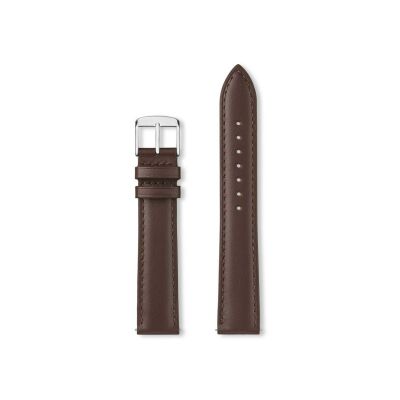 Bracelet montre Rochet Miami en cuir satiné havane - 16mm