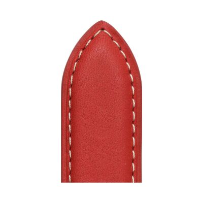 Bracelet montre Rochet Nevada en cuir mat rouge - 20mm