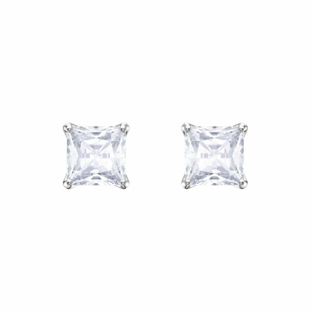 Boucles d'oreilles Swarovski Attract Square en cristaux Swarovski et métal rhodié