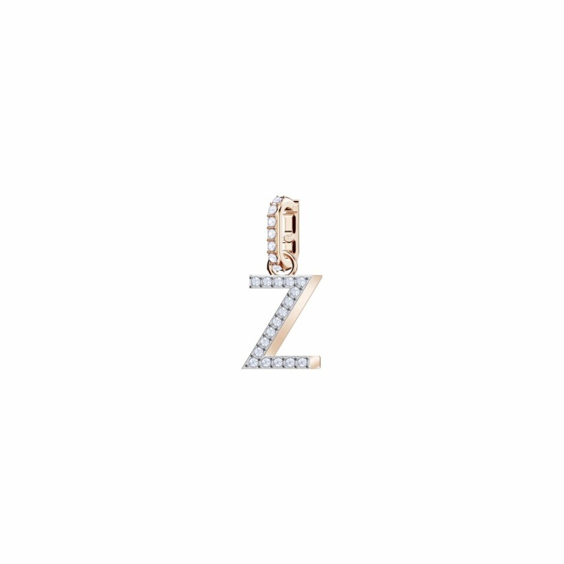 Charm Swarovski Remix Collection Z en métal doré rose et cristaux Swarovski
