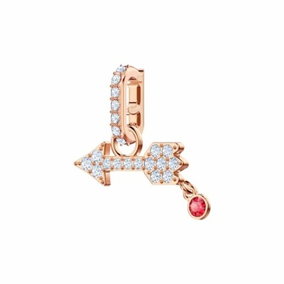 Charm Swarovski Remix Collection Arrow en métal doré rose et cristaux Swarovski