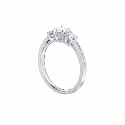 Bague Swarovski Attract Square en cristaux Swarovski et métal rhodié, taille 52