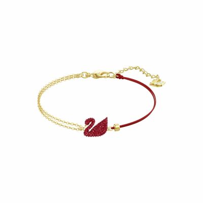Bracelet Swarovski Iconic Swan en métal doré et cristaux Swarovski