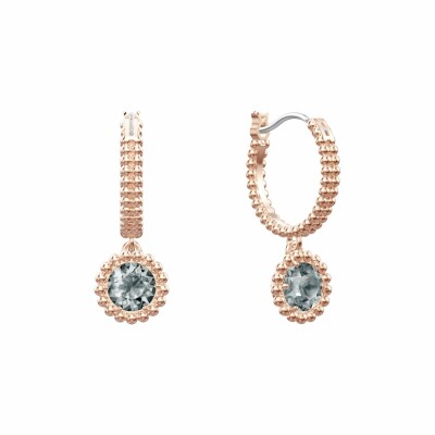 Boucles d'oreilles Swarovski Oxygen en cristaux Swarovski et métal doré rose