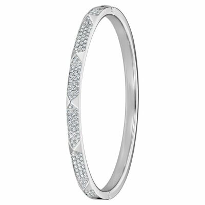 Bracelet jonc Swarovski Tactic en acier et cristaux Swarovski, taille M
