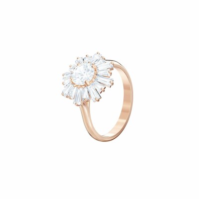 Bague Swarovski Sunshine en cristaux Swarovski et métal doré rose, taille 52