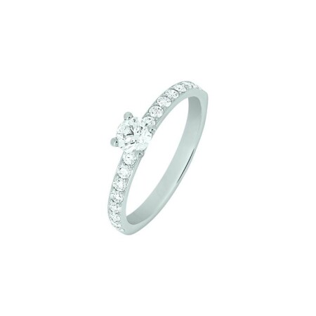 Bague Ph.Tisseront en or blanc et diamants, taille 52