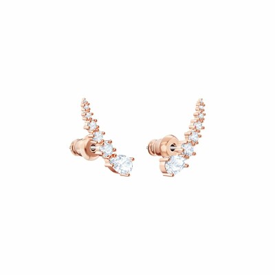 Boucles d'oreilles Swarovski Penélope Cruz Moonsun en métal doré rose et cristaux Swarovski